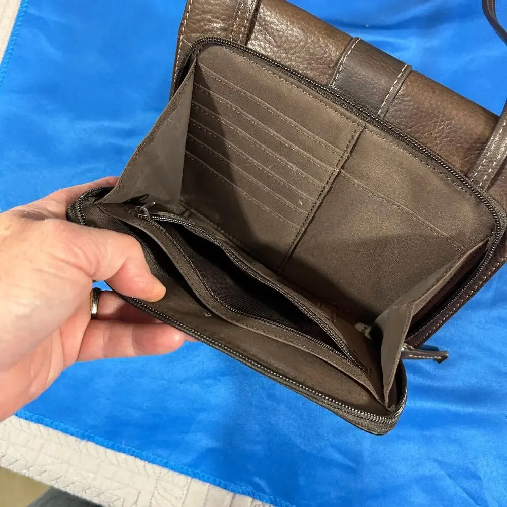 Fossil Crossbody Bag Vintage Genuine Leather 8.5 x 7.5 x 3